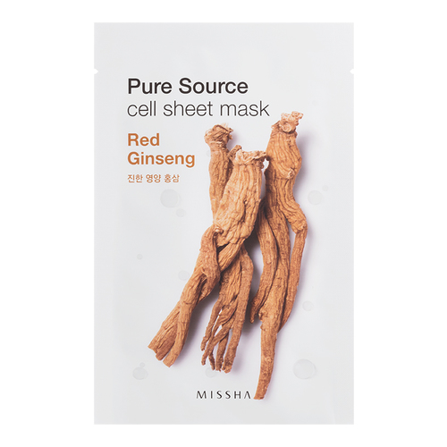 MISSHA Pure Source Cell Sheet Mask - Tea Tree, 1 sheet MISSHA Pure Source Cell Sheet Mask - Acai Berry on white background