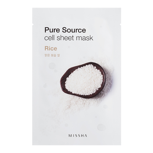 MISSHA Pure Source Cell Sheet Mask - Tea Tree, 1 sheet MISSHA Pure Source Cell Sheet Mask - Acai Berry on white background