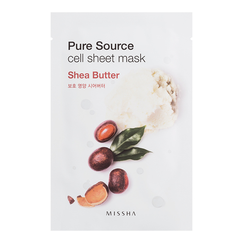 MISSHA Pure Source Cell Sheet Mask - Tea Tree, 1 sheet MISSHA Pure Source Cell Sheet Mask - Acai Berry on white background