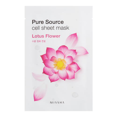 MISSHA Pure Source Cell Sheet Mask - Lotus Flower, 1 sheet