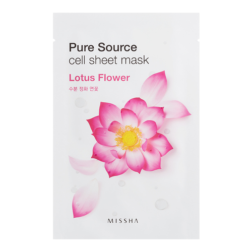 MISSHA Pure Source Cell Sheet Mask - Tea Tree, 1 sheet MISSHA Pure Source Cell Sheet Mask - Acai Berry on white background
