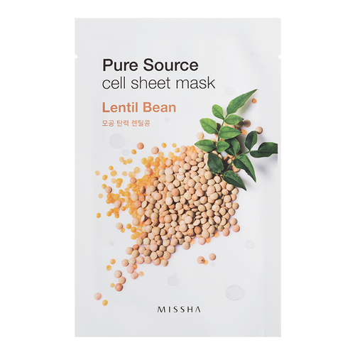 MISSHA Pure Source Cell Sheet Mask - Lentil Bean, 1 sheet