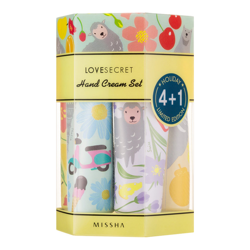 MISSHA Love Secret Hand Cream - Blue Daisy, 30ml/1 fl oz MISSHA Love Secret Hand Cream - Acacia Bouquet on white background