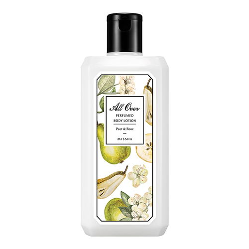 MISSHA All Over Perfumed Body Lotion - Peony and Red Apple on white background