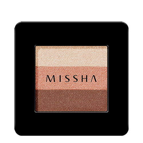 MISSHA Triple Shadow - No.14 | Dewy Apricot, 1 piece MISSHA Triple Shadow - No.9 | Coral Spring on white background