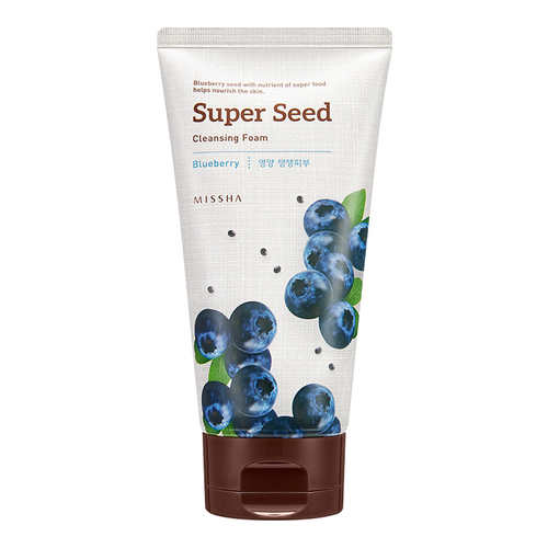 MISSHA Super Seed Cleansing Foam - Grapefruit, 150ml/5.1 fl oz MISSHA Super Seed Cleansing Foam - Blueberry on white background