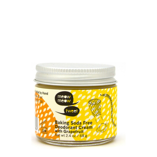 Meow Meow Tweet Baking Soda Free Deodorant Cream - Grapefruit, 68ml/2.4 fl oz Meow Meow Tweet Baking Soda Free Deodorant Cream - Grapefruit on white background