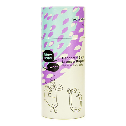 Meow Meow Tweet Deodorant Stick - Lemon Eucalyptus, 128g/4.5 oz Meow Meow Tweet Deodorant Stick - Lavender Bergamot on white background