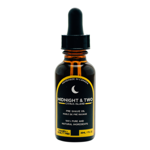 Midnight and Two Pre-Shave Oil - The Study, 30ml/1 fl oz Midnight and Two Pre-Shave Oil - Citrus Island on white background