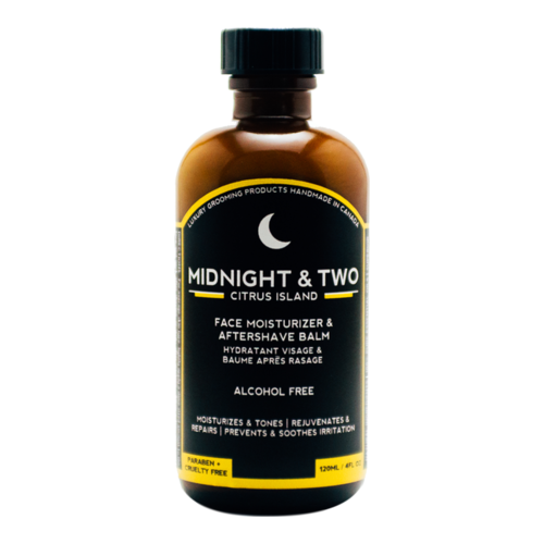 Midnight and Two After Shave Balm / Face Moisturizer - Citrus Island, 120ml/4.1 fl oz Midnight and Two After Shave Balm / Face Moisturizer - Citrus Island on white background