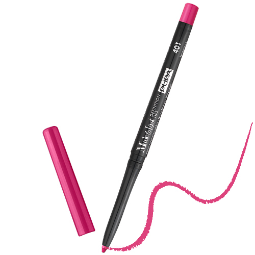 Pupa Made to Last Definition Lips - 401 Shock Fuchsia, 1 pieces Pupa Made to Last Definition Lips - 102 Soft Rose on white background