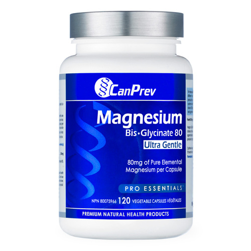 CanPrev Magnesium Bis-Glycinate 80 Ultra Gentle, 120 capsules