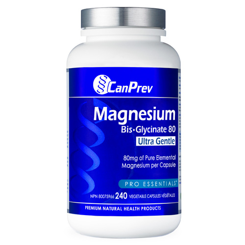CanPrev Magnesium Bis-Glycinate 80 Ultra Gentle on white background