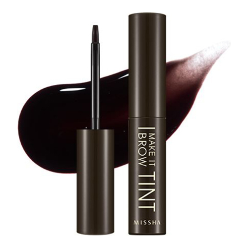 MISSHA Make It Brow Tint - Dark Choco Brown, 5g/0.2 oz MISSHA Make It Brow Tint - Amber Brown on white background