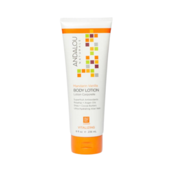 Mandarin Vanilla Vitalizing Body Lotion on white background