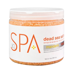 Mandarin and Mango Salt Soak on white background