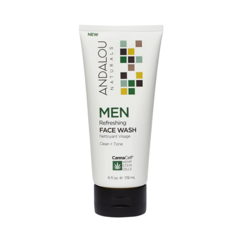 Andalou Naturals Men Refreshing Face Wash, 178ml/6.02 fl oz Andalou Naturals Men Refreshing Face Wash on white background