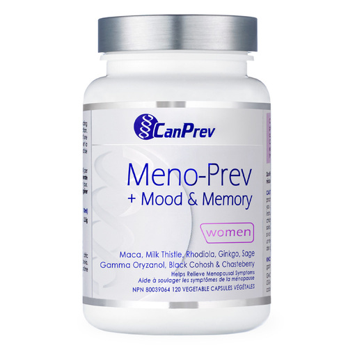 CanPrev Meno-Prev + Mood and Memory, 120 capsules CanPrev Meno-Prev + Mood and Memory on white background