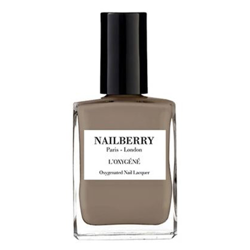 Nailberry Purple Rain, 15ml/0.5 fl oz Nailberry Mindful Grey on white background