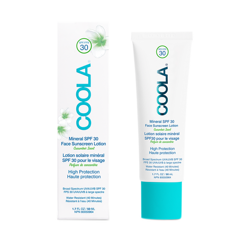 Coola Mineral Face SPF 30 Matte Cucumber on white background
