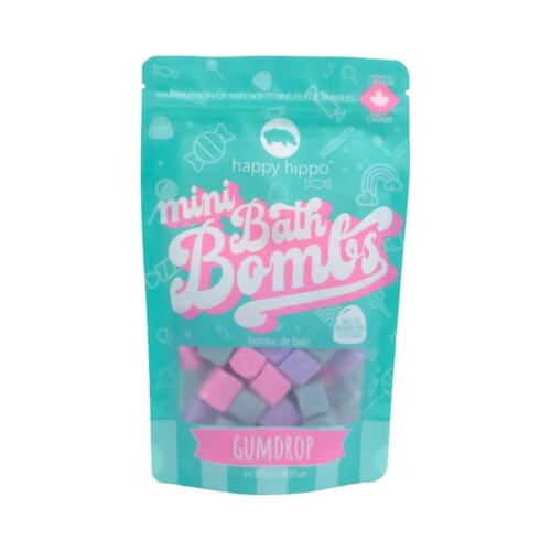 Happy Hippo Mini Bath Bombs Gumdrop on white background