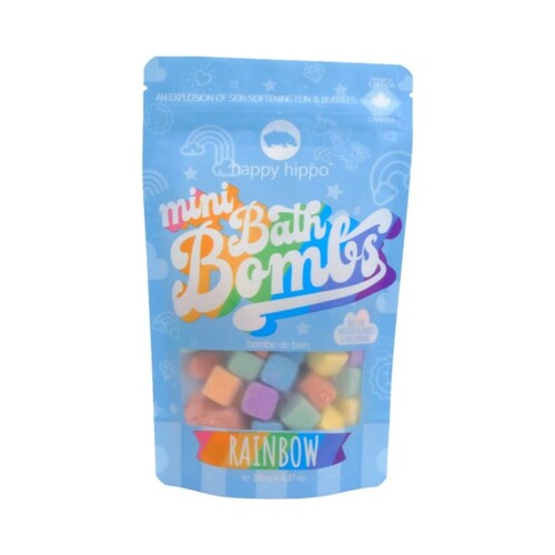 Happy Hippo Mini Bath Bombs Rainbow, 175g/6.17 oz Happy Hippo Mini Bath Bombs Rainbow on white background