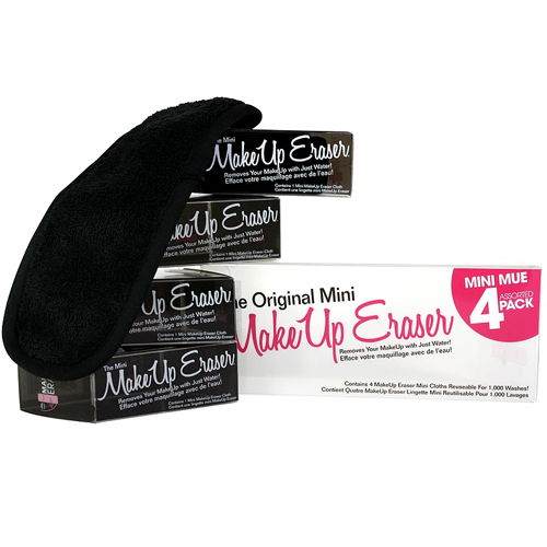 The Original Makeup Eraser Mini Makeup Eraser 4 Pack - Black on white background
