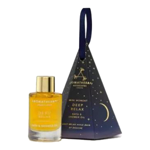 Aromatherapy Associates Mini Moment Deep Relax Bath and Shower Oil on white background