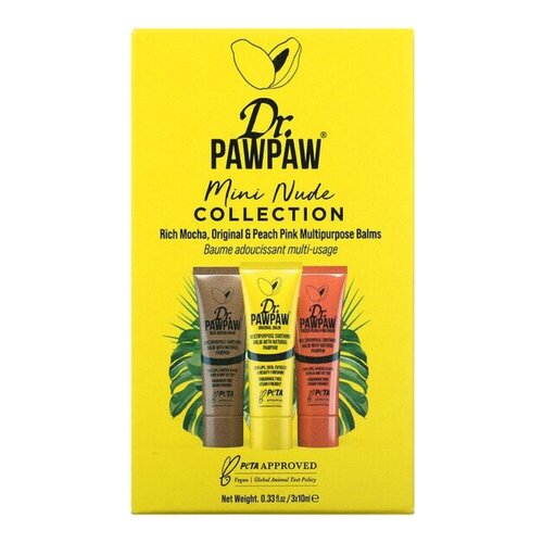 Dr.Pawpaw Mini Nude Trio, 3 x 10ml/0.3 fl oz Dr.Pawpaw Mini Nude Trio on white background
