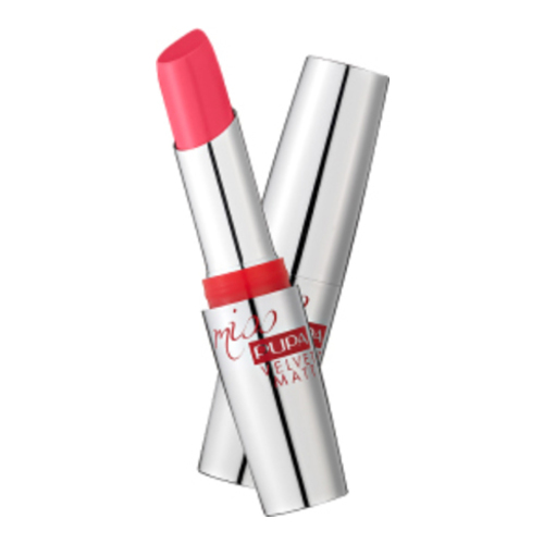 Pupa Miss Pupa Velvet Matt Lipstick - 303 Flashy Coral, 1 piece Pupa Miss Pupa Velvet Matt Lipstick - 100 Nude on white background