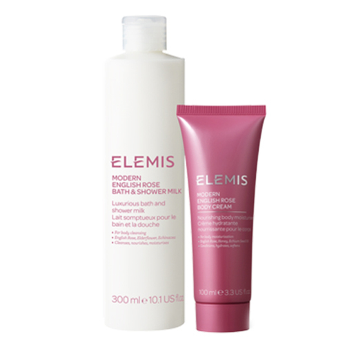 Elemis Modern English Rose Body Duo on white background