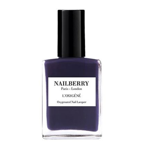 Nailberry Purple Rain, 15ml/0.5 fl oz Nailberry Mindful Grey on white background