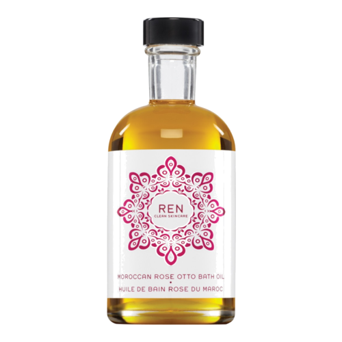Ren Moroccan Rose Otto Bath Oil, 110ml/3.7 fl oz Ren Moroccan Rose Otto Bath Oil on white background