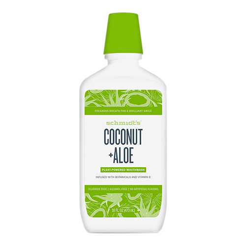 Schmidts Natural Mouth Wash - Coconut + Aloe, 473ml/16 fl oz Schmidts Natural Mouth Wash - Coconut + Aloe on white background