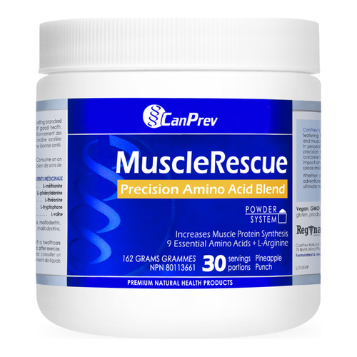 CanPrev MuscleRescue Powder - Pineapple Punch, 162g/5.71 oz CanPrev MuscleRescue Powder - Pineapple Punch on white background