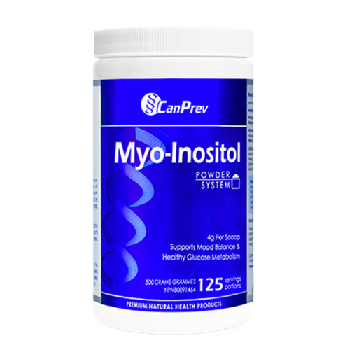 CanPrev Myo-Inositol, 500g/17.64 oz CanPrev Myo-Inositol on white background