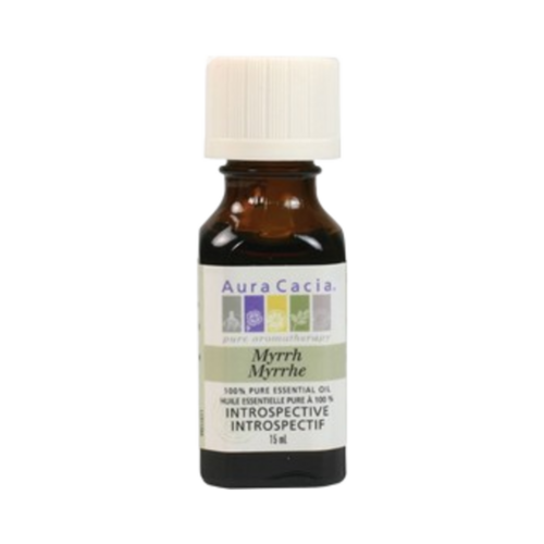 Aura Cacia Myrrh Oil, 15ml/0.51 fl oz Aura Cacia Myrrh Oil on white background
