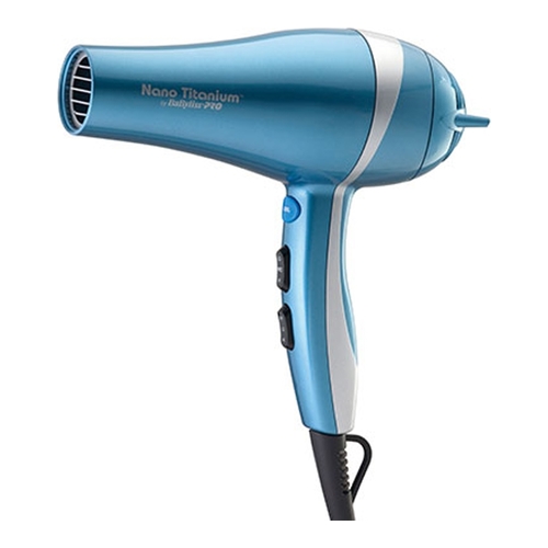 Babyliss Pro Nano-Titanium Ceramic Hairdryer - Blue, 1 piece Babyliss Pro Nano-Titanium Ceramic Hairdryer - Blue on white background
