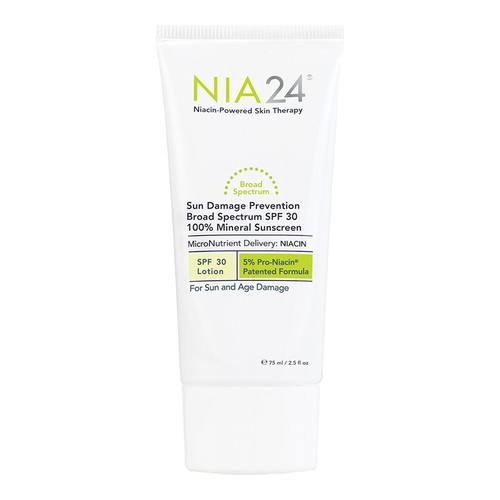 NIA24 Sun Damage Prevention 100% Mineral Sunscreen SPF30, 75ml/2.5 fl oz NIA24 Sun Damage Prevention 100% Mineral Sunscreen SPF30 on white background