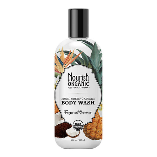 Nourish Organics Organic Body Wash - Tropical Coconut, 295ml/10 fl oz Nourish Organics Organic Body Wash - Almond Vanilla on white background