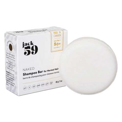 jack 59 Naked (Unscented) Shampoo Bar, 85g/3 oz jack 59 Naked (Unscented) Shampoo Bar on white background