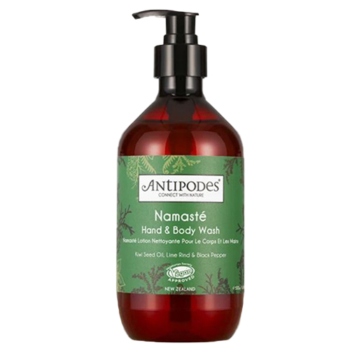 Antipodes Namaste Hand and Body Wash - Lime and Black Pepper on white background