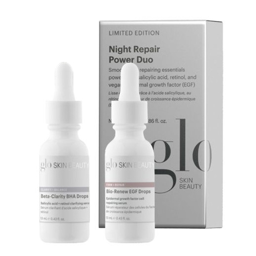 Glo Skin Beauty Night Repair Power Duo on white background