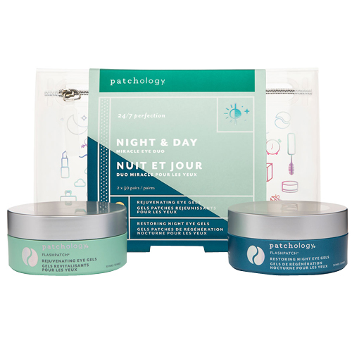 Patchology Night and Day Miracle Eye Duo - 5 Minute Eye Gel Kit on white background