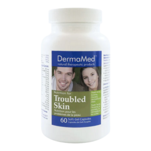 DermaMed Nutrition For Trouble Skin, 60 capsules DermaMed Nutrition For Trouble Skin on white background