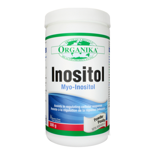 Organika Inositol (Myo-Inositol) Powder, 500g/17.6 oz Organika Inositol (Myo-Inositol) Powder on white background