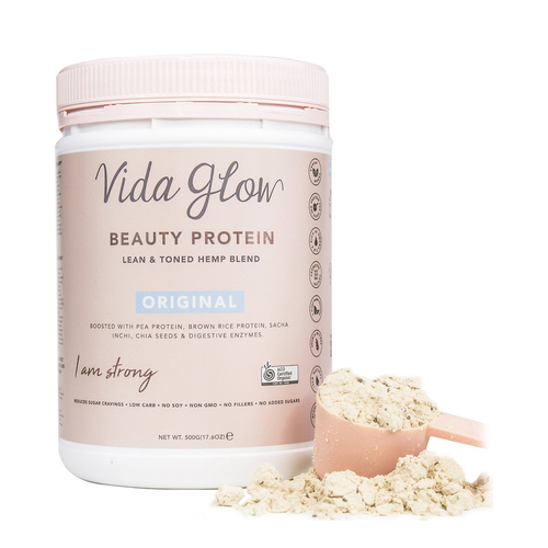 Vida Glow Beauty Protein - Original, 500g/17.6 oz Vida Glow Beauty Protein - Original on white background