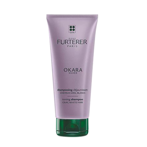 Rene Furterer Okara Silver Shampoo on white background