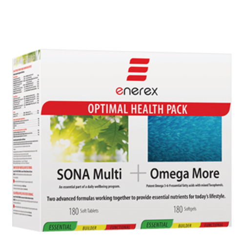Enerex Optimal Health Pack, 180 capsules Enerex Optimal Health Pack on white background