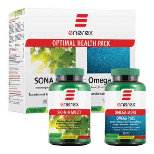 Enerex Optimal Health Pack, 180 capsules Enerex Optimal Health Pack on white background